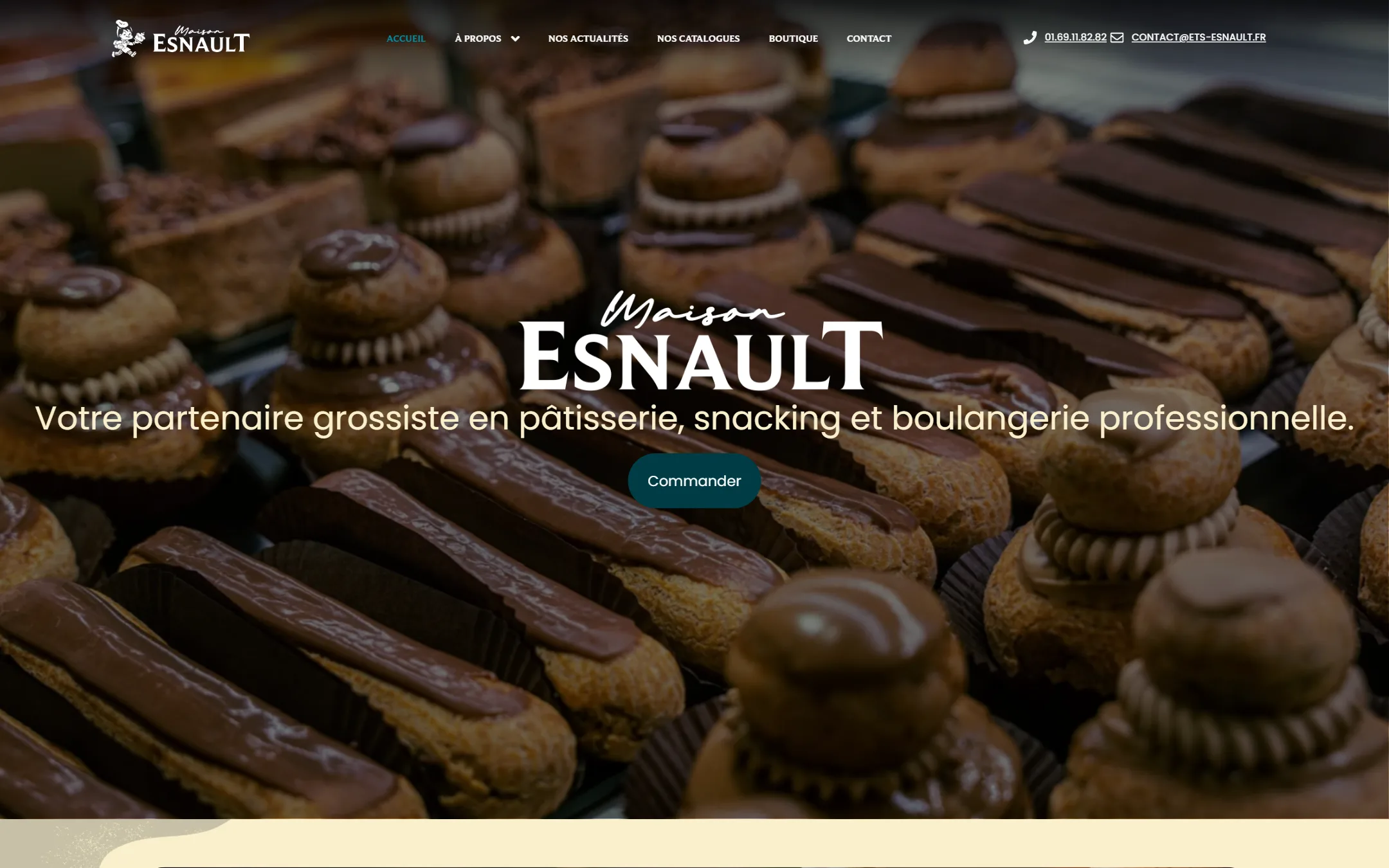 Page d'accueil de maisonesnault.com, version ordinateur